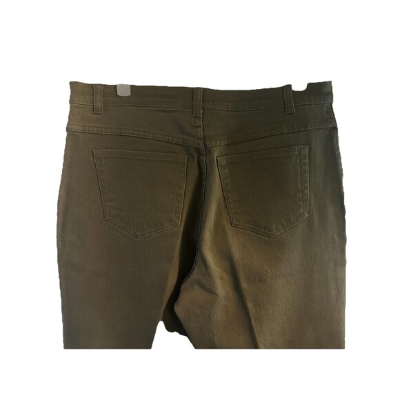 Style & Co Rail Tummy-Control Jeans Womens 12 Olive Denim High Rise Straight Leg - Picture 4 of 5